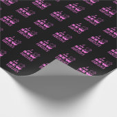 Ich bin fabelhaft in Schwarz und Rosa Geschenkpapier (Ecke)