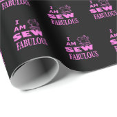 Ich bin fabelhaft in Schwarz und Rosa Geschenkpapier (Rolleneckpunkt)