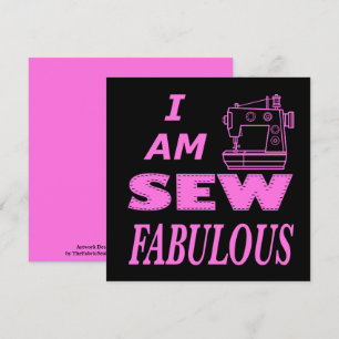 Ich bin fabelhaft in Schwarz und Rosa Karte