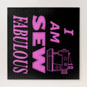 Ich bin fabelhaft in Schwarz und Rosa Puzzle (Horizontal)