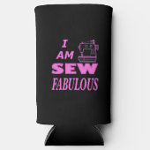 Ich bin fabelhaft in Schwarz und Rosa Selters Dosenkühler (Vorderseite)