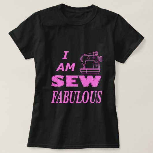Ich bin fabelhaft in Schwarz und Rosa T-Shirt (Design vorne)