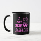 Ich bin fabelhaft in Schwarz und Rosa Tasse (Links)