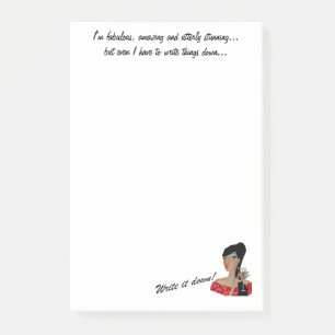 "Ich bin fabelhaft, Phantastisch, Atemberaubend... Post-it Klebezettel