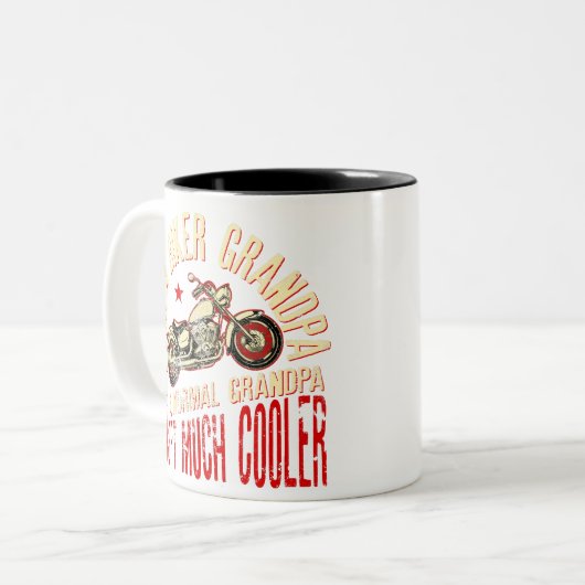 Ich bin Fahrradfahrer-Großvater-T - Shirt - Opa-Bi Zweifarbige Tasse (Vorderseite Links)