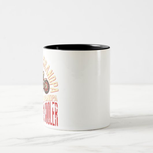 Ich bin Fahrradfahrer-Großvater-T - Shirt - Opa-Bi Zweifarbige Tasse (Mittel)