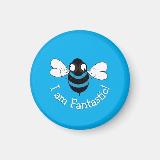 Ich bin fantastisch! Magnet - Blauer Hintergrund (Vorne)