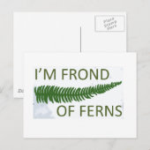 "Ich bin Farne' Farnblattdesign Postkarte (Vorne/Hinten)