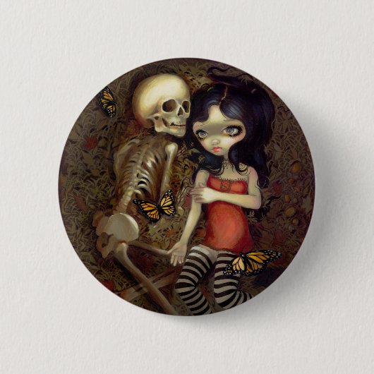 "Ich bin fast mit Ihnen" Knopf Button (Vorderseite)