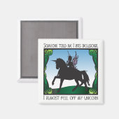 Ich bin fast vom Einhorn gefallen Magnet (Vorderseite/Rückseite)