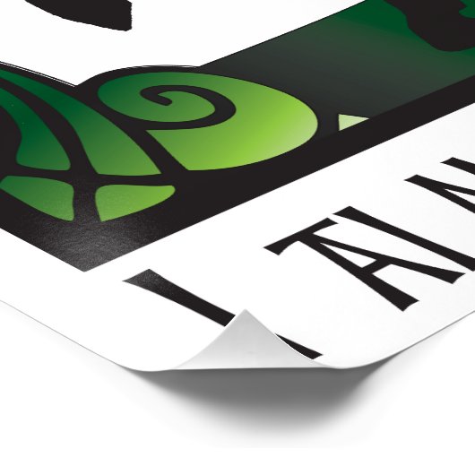 Ich bin fast vom Einhorn gefallen Poster (Ecke)