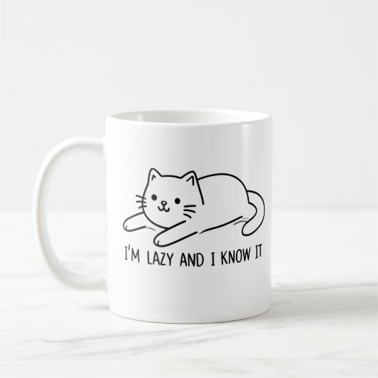 Ich bin faul und weiß es kaffeetasse (Links)