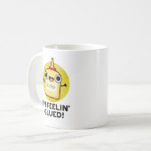 Ich bin Feelin Glued Funny Glue Pun Kaffeetasse (Vorderseite Links)