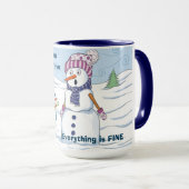 Ich bin fein alles ist feiner Funny Funny Snowman Tasse (VorderseiteRechts)