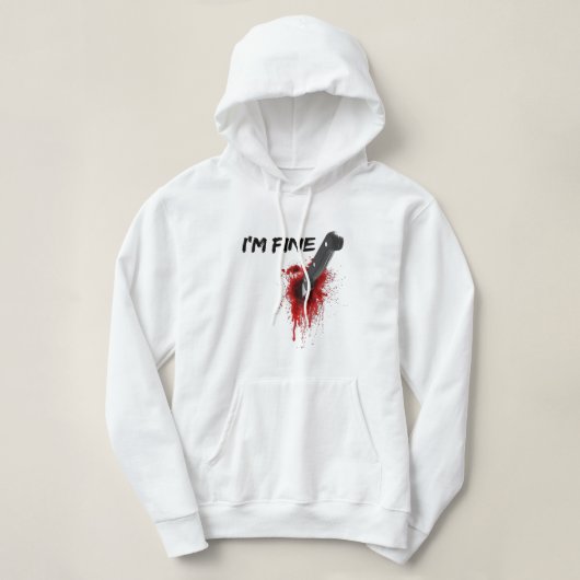 Ich bin fein blutig (Rückseite) Hoodie (Design vorne)