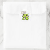 Ich bin fein Frosch Runder Aufkleber (Tasche)