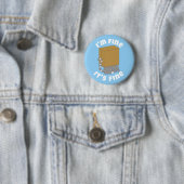 Ich bin Fein Lustige Katze Pin Button (Beispiel)