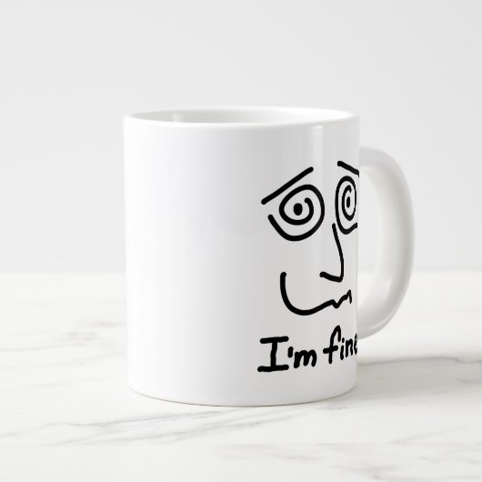 ICH BIN FEINE Jumbo-Tasse (Vorderseite Rechts)