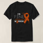 Ich bin Feine Leukämie Warrior Awareness Feather T-Shirt (Design vorne)