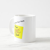 Ich bin feines Post-it-Zettel Kaffeetasse (Vorderseite Links)