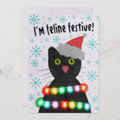 Ich bin feline festlich feiertagskarte (Vorne/Hinten)