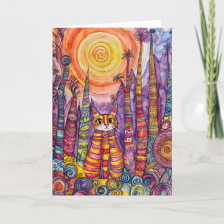 Ich bin Feline Fine Cat Grußkarte Karte