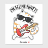 Ich bin Feline Funky Funny Cat Pun Aufkleber (Blatt)