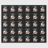 Ich bin Feline Funky Funny Cat Pun Dark BG Geschenkpapier (Flach)