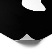 Ich bin Feline Funky Funny Cat Pun Dark BG Poster (Ecke)