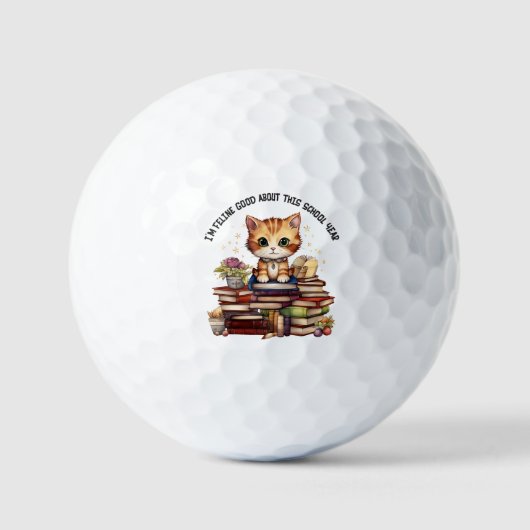 Ich bin Feline gut an diesem Schuljahr Golfball (Vorderseite)