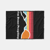 Ich bin fertig mit dem Camping-Bergsteigen-Abenteu Fleecedecke (Vorderseite (Horizontal))