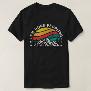 Ich bin fertig mit dem Vintagen Sonnenuntergang T-Shirt