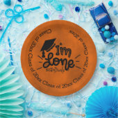 Ich bin fertig - Orange Pappteller (Party)