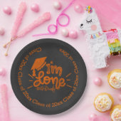 Ich bin fertig - Orange Pappteller (Party)