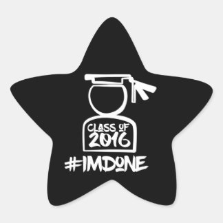 Ich bin fertig Senior 2016 Star Sticker