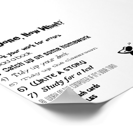 "Ich bin fertig, was?" Poster (Ecke)