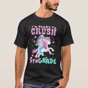 Ich bin fertig zum Crush-5th-Grade-Unicorn-Meerjun T-Shirt