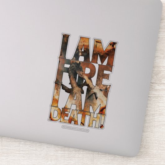 Ich bin Feuer, ich bin tot! Aufkleber (Detail)