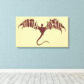 Ich bin Feuer, ich bin tot - Grafik Leinwanddruck (Insitu (Holzboden))