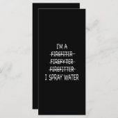 Ich bin Feuerwehrmann, die Funny Mens I Spray Wate Menükarte (Vorne/Hinten)