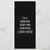 Ich bin Feuerwehrmann, die Funny Mens I Spray Wate Menükarte (Vorderseite)