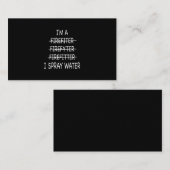 Ich bin Feuerwehrmann, die Funny Mens I Spray Wate Visitenkarte (Vorne/Hinten)