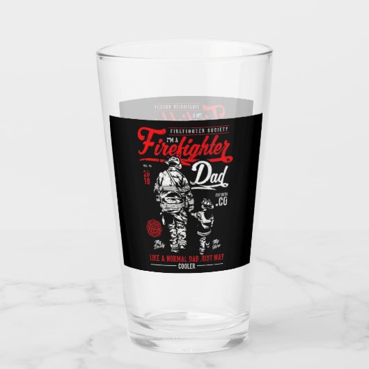 Ich bin Feuerwehrmann-Vater Glas (Rückseite)