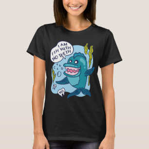 Ich bin Fih ohne Zähne Meme Lustiger Fisch T-Shirt
