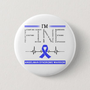 Ich bin Fine Angelman Syndrome Warrior Button