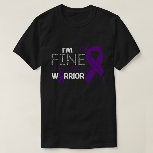 Ich bin Fine Crohn's Disease Warrior Awareness Fea T-Shirt (Design vorne)