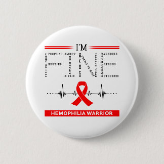 Ich bin Fine Hemophilia Warrior Button