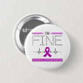 Ich bin Fine Hodgkins Lymphomkrieger Button (Vorne & Hinten)