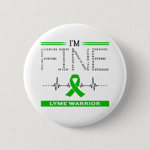 Ich bin Fine Lyme Warrior Button