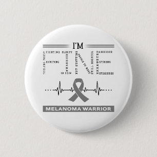 Ich bin Fine Melanoma Warrior Button